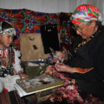Kyrgyz woman jewelry master zerger from Murgab, Tajikistan, 2009